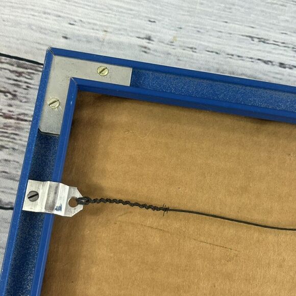 Vintage Framed Crewel Embroidery Picture Fireman Young Boy Wagon Dog "Smile" - Picture 9 of 11